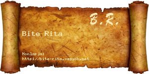 Bite Rita névjegykártya